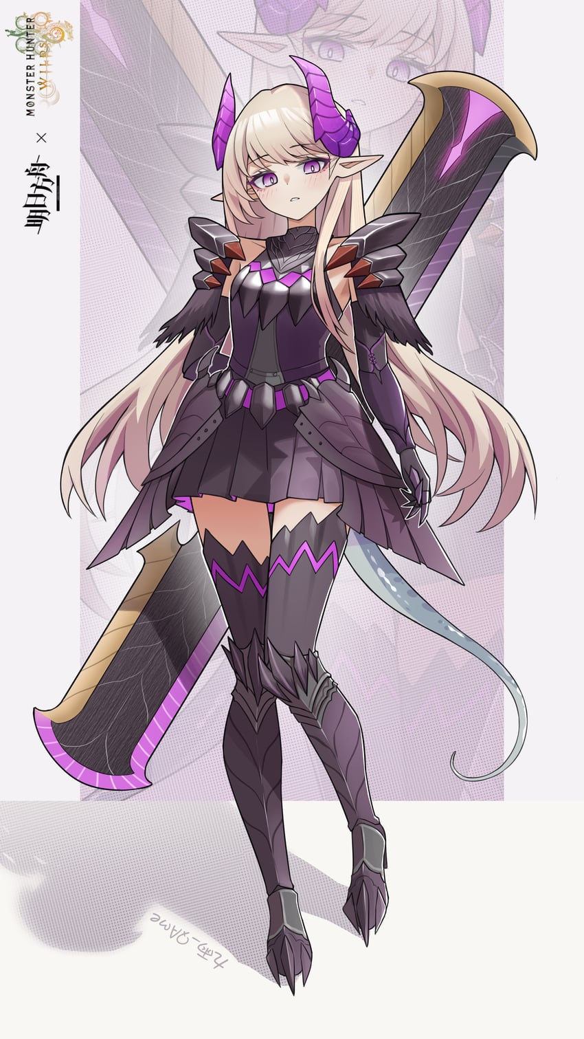 indigo (arknights and 2 more) drawn by jiuyu_qame