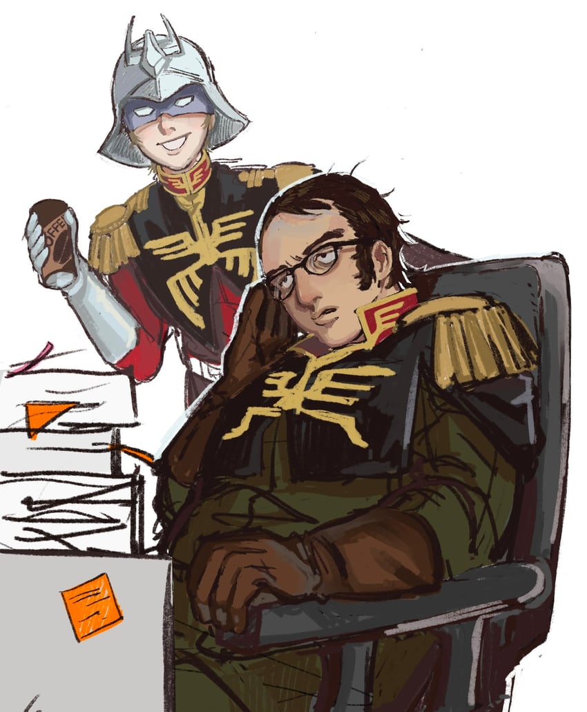 char aznable and dren (gundam and 2 more) drawn by hamadajjrw