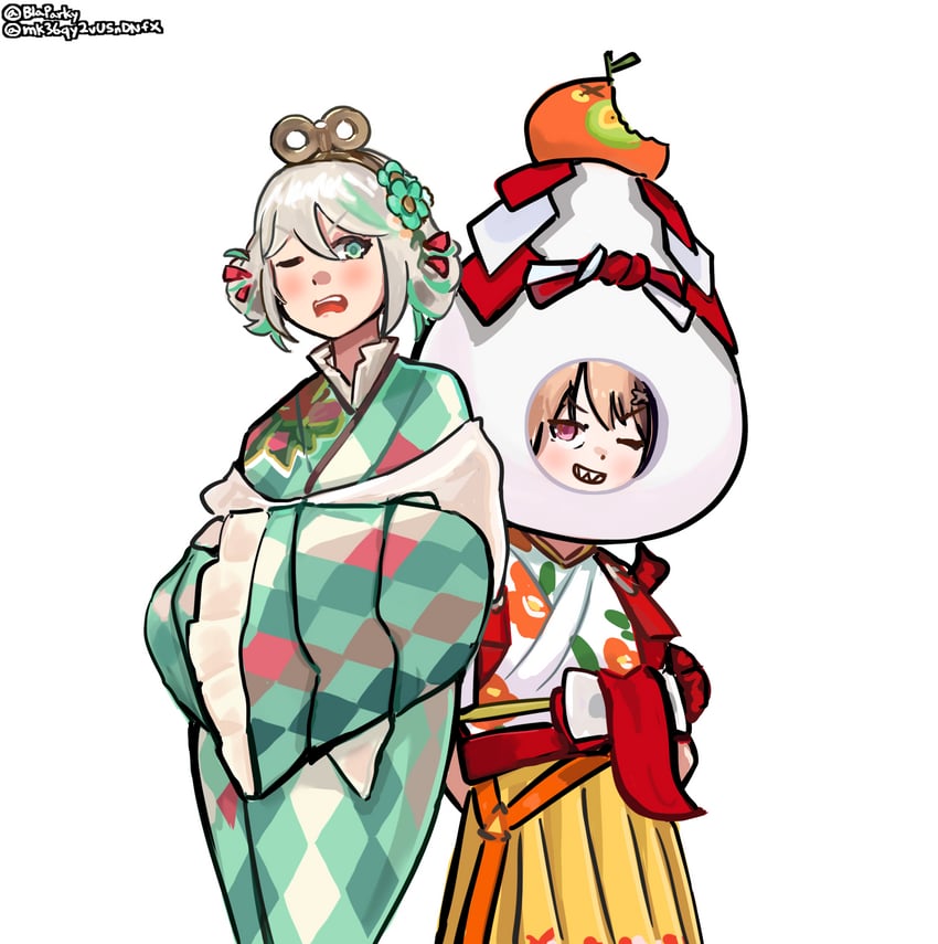 gigi murin and cecilia immergreen (hololive and 1 more) drawn by blaparky