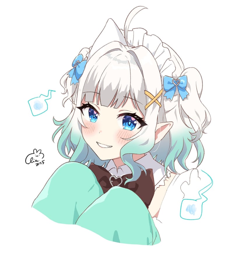 mint fantome and wisps (indie virtual youtuber) drawn by lia_(retiredstarmiya)