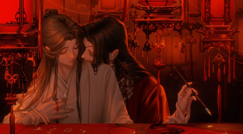 xie lian and hua cheng (tianguan cifu) drawn by yuumeenoo0222