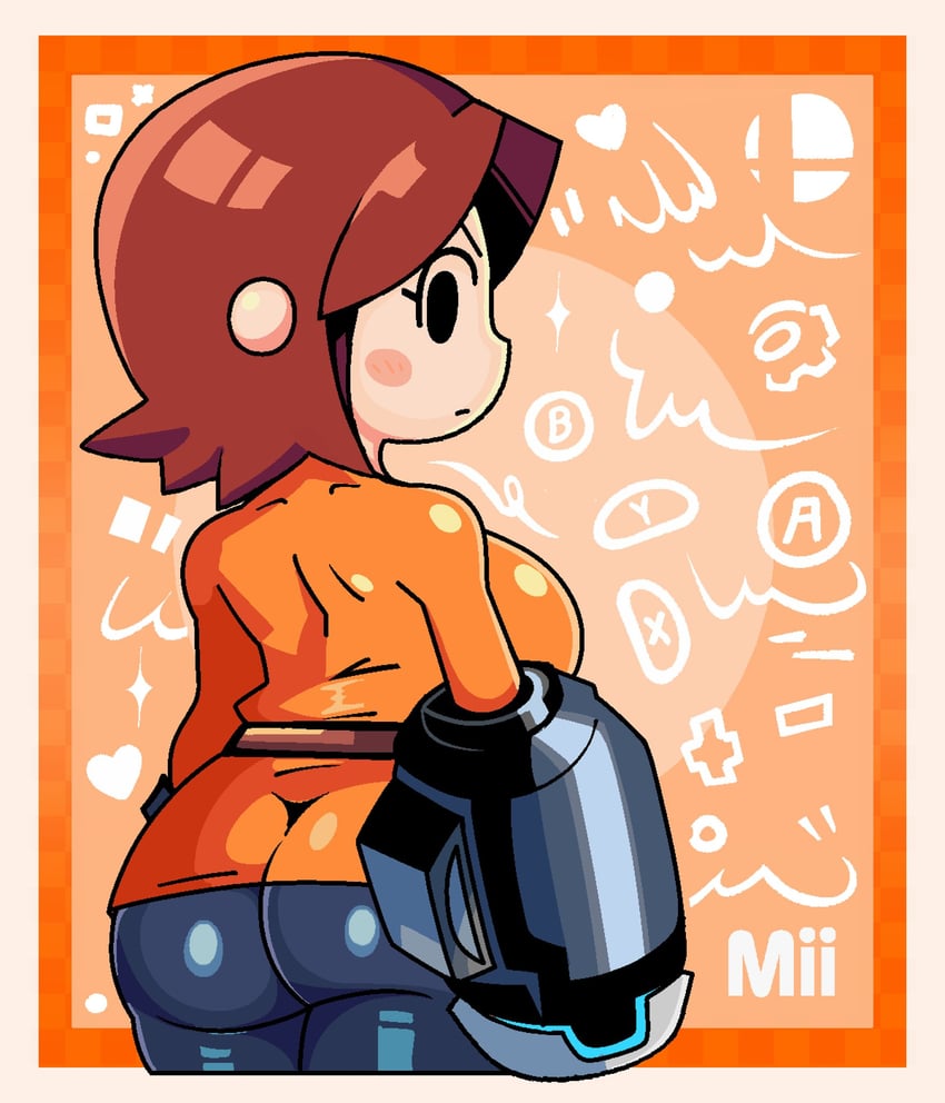 mii and mii gunner (super smash bros. and 1 more) drawn by gallycidpizza