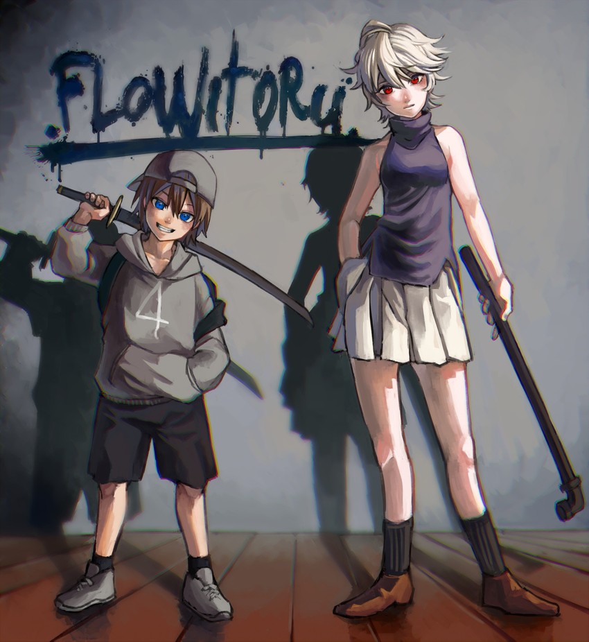 sabitsuki and yongoh (.flow and 1 more) drawn by shousan_(hno3syo)