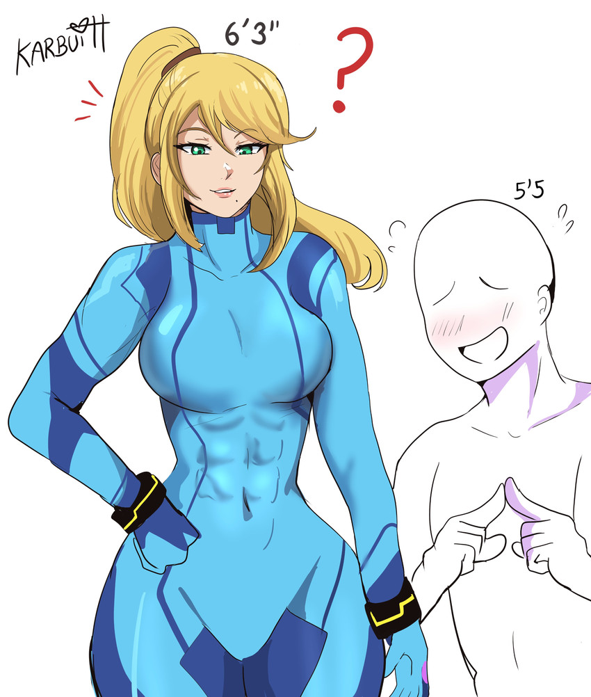 samus aran (metroid and 1 more) drawn by karbuitt