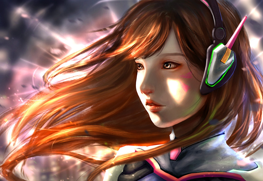 d.va (overwatch and 1 more) drawn by b1tterrabbit
