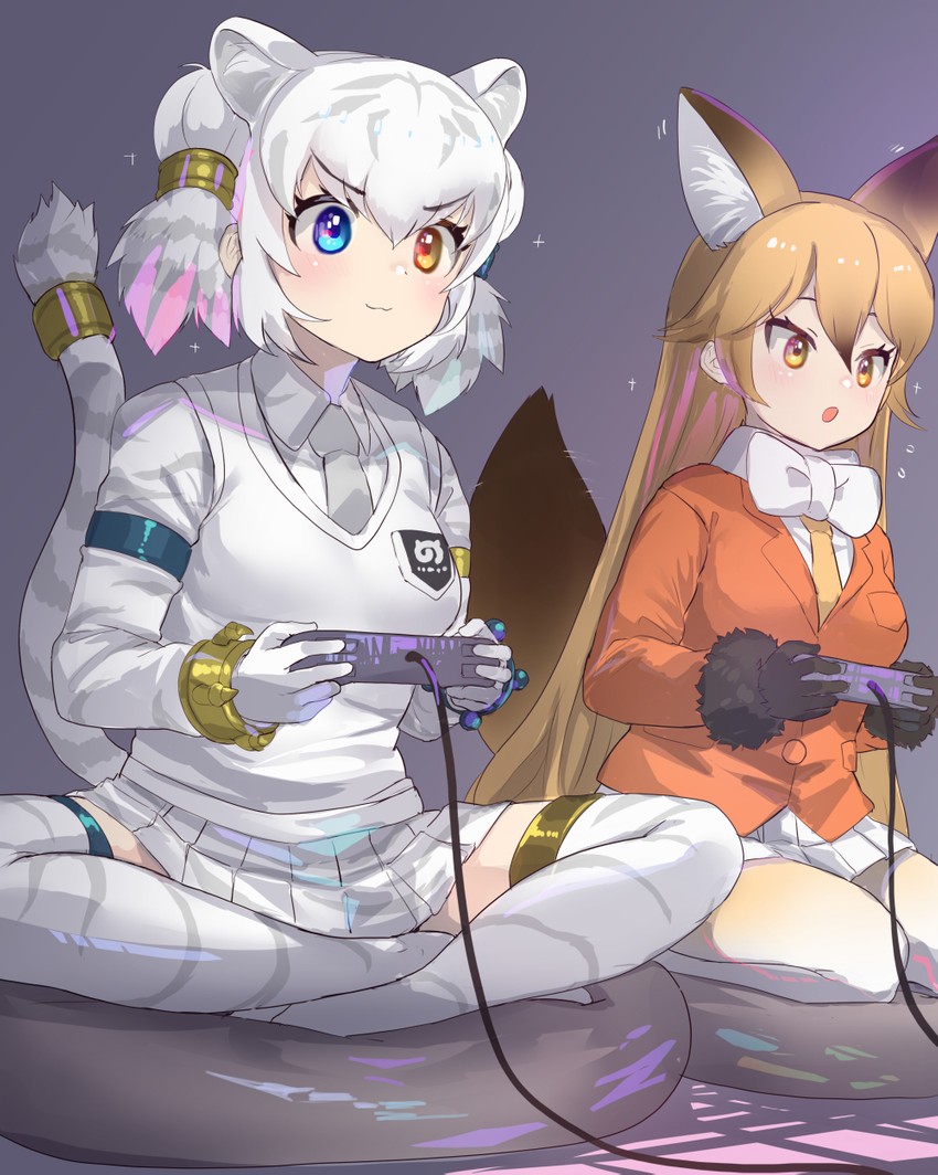 ezo red fox and byakko (kemono friends) drawn by tadano_magu