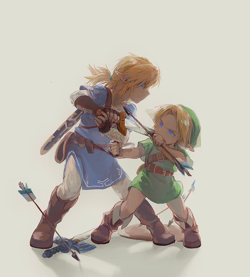 link and young link (the legend of zelda and 2 more) drawn by olxexlo