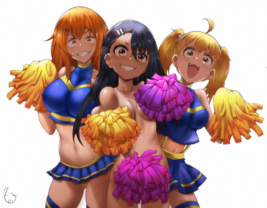 nagatoro hayase, gamou maki, and yoshi (ijiranaide nagatoro-san) drawn by t3x