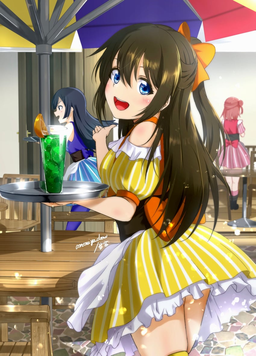 yuki setsuna, uehara ayumu, and osaka shizuku (love live! and 1 more) drawn by amamiya_(re-amamiya)