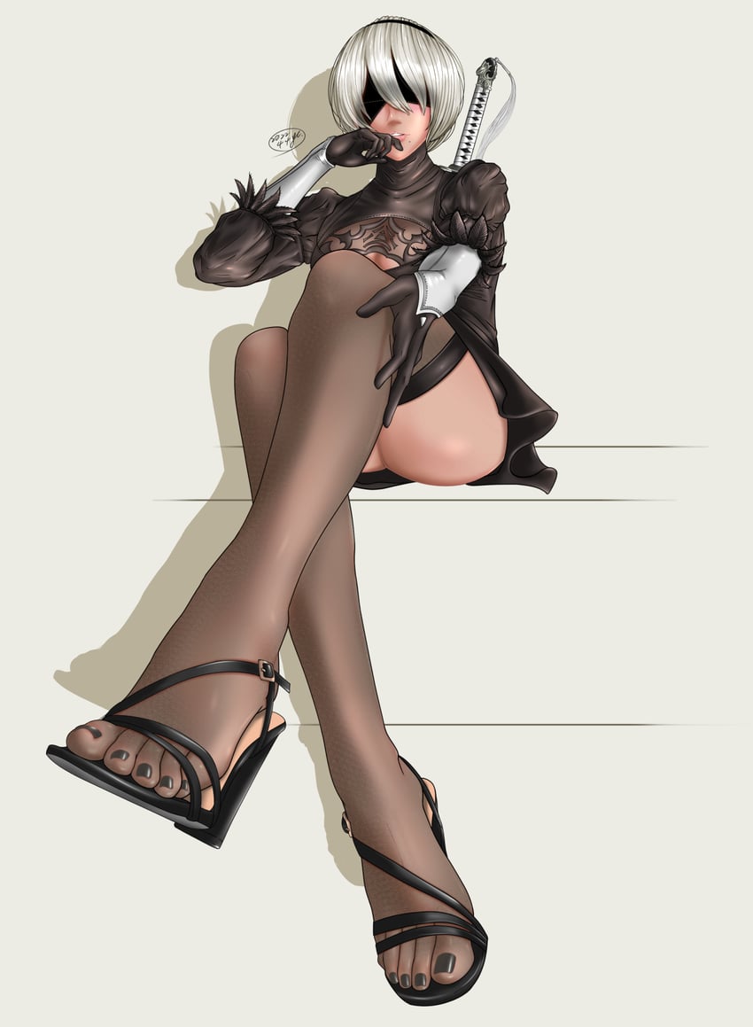 2b (nier and 1 more) drawn by za.yu