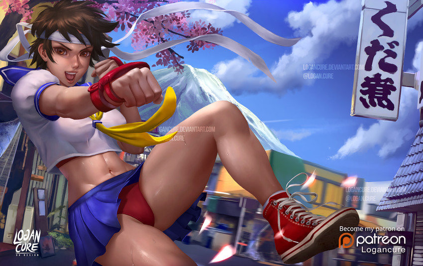 kasugano sakura (street fighter and 1 more) drawn by logan_cure