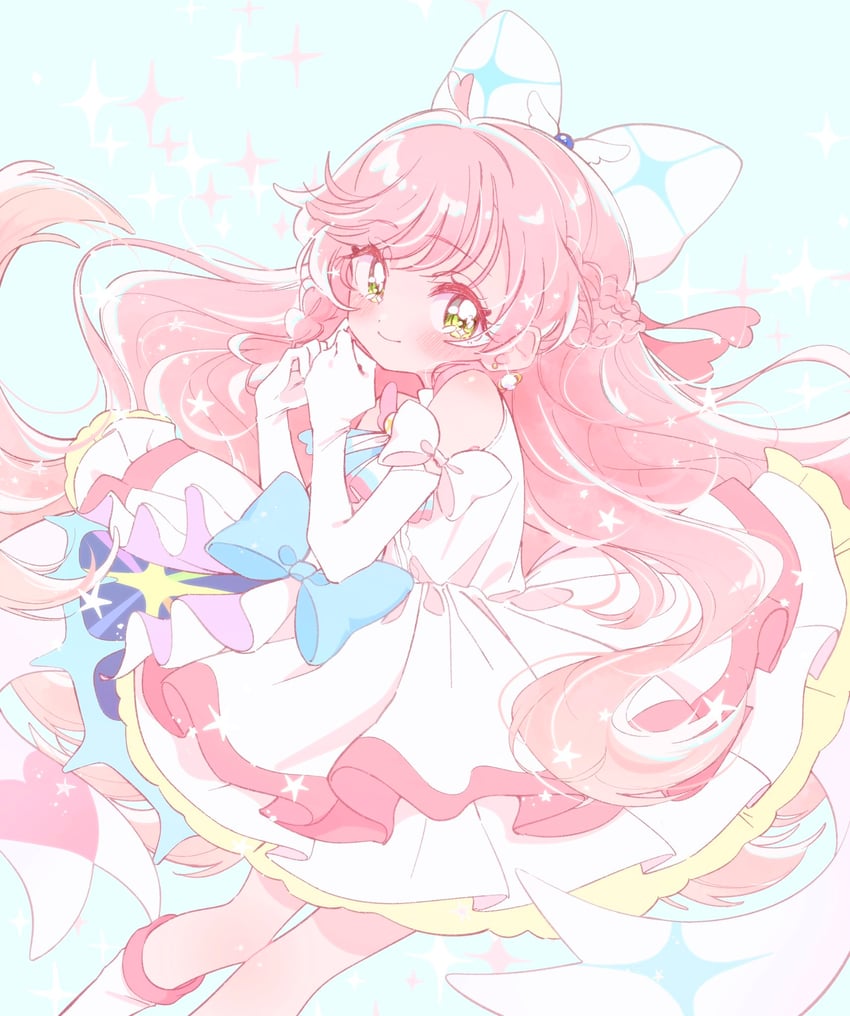 nijigaoka mashiro and cure prism (precure and 1 more) drawn by yuha21_(aftershock)