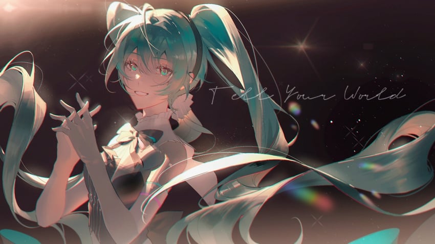 hatsune miku (vocaloid and 1 more) drawn by cathon613