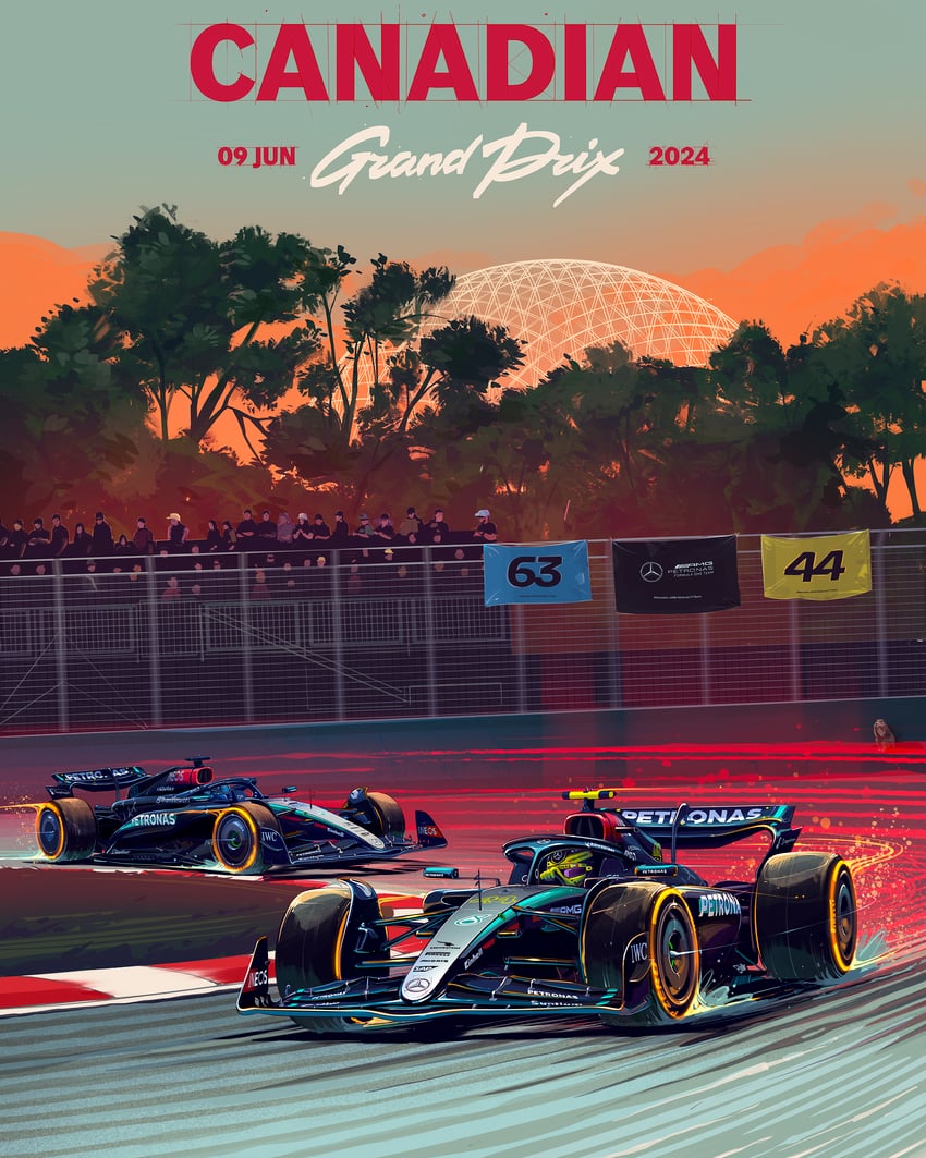 lewis hamilton and george russell (real life and 2 more) drawn by andrew_mytro