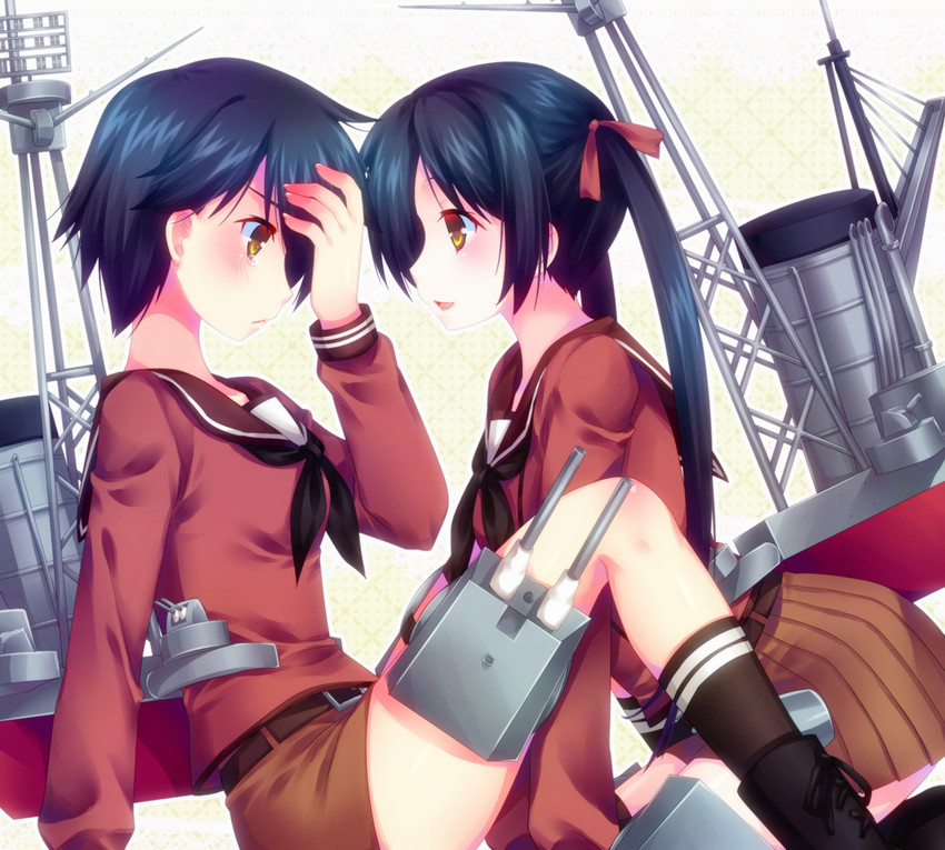 mogami and mikuma (kantai collection) drawn by door_to_heaven