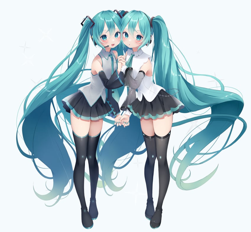 hatsune miku (vocaloid and 1 more) drawn by paya_(alunair)