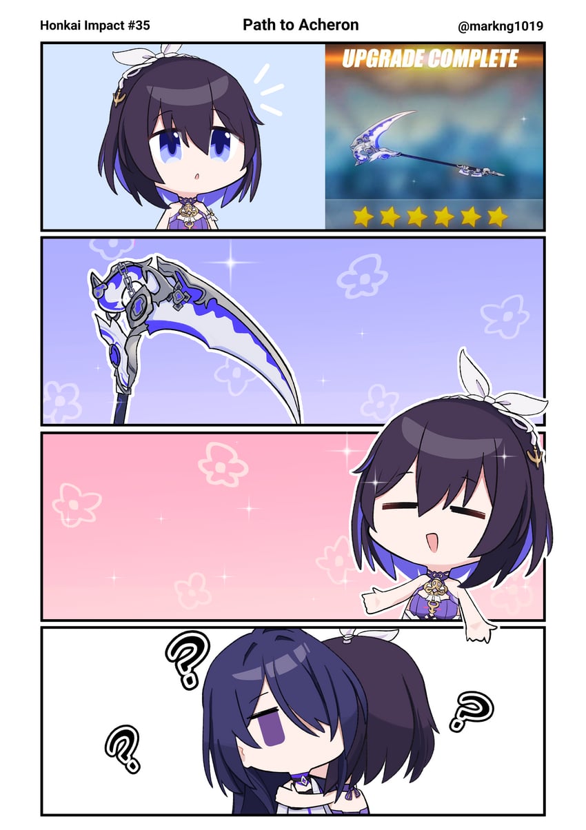 acheron and seele vollerei (honkai and 2 more) drawn by mark1019