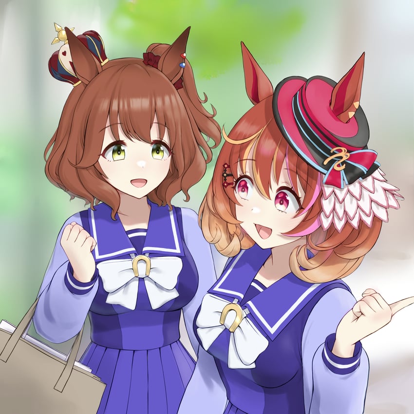 aston machan and north flight (umamusume) drawn by yamano_boriko