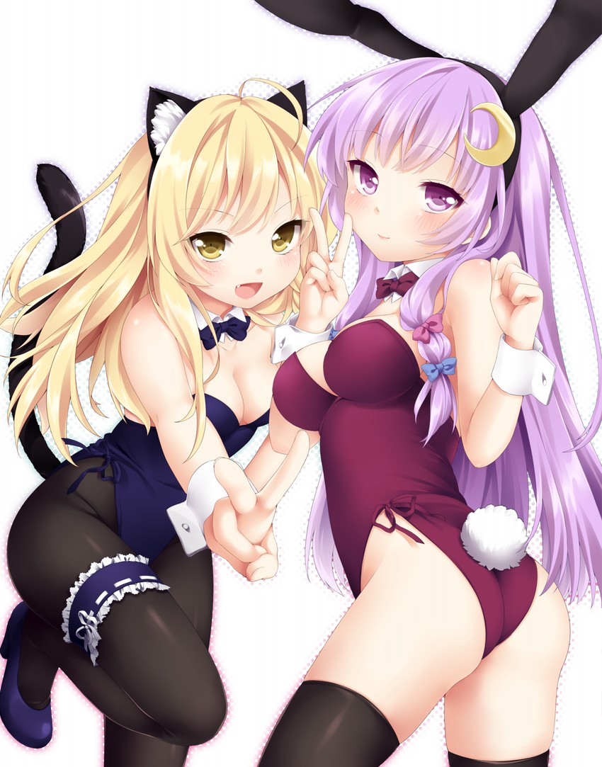kirisame marisa and patchouli knowledge (touhou) drawn by etou_(cherry7)