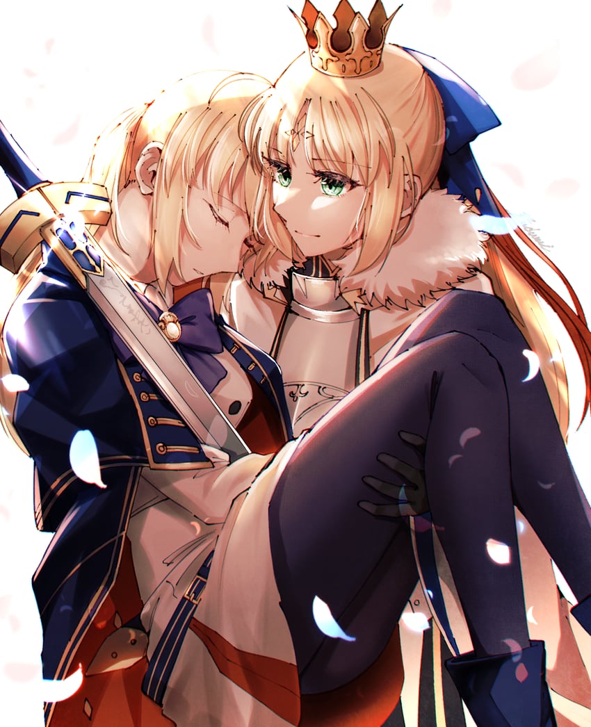 artoria pendragon and artoria caster (fate and 1 more) drawn by yamano_udumi