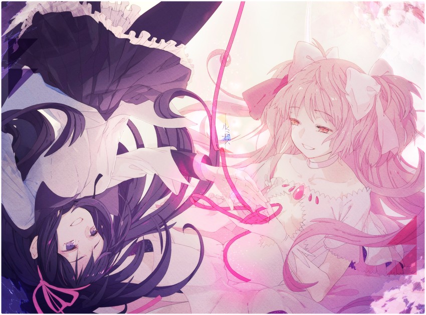 akemi homura, kaname madoka, and ultimate madoka (mahou shoujo madoka magica) drawn by li-e