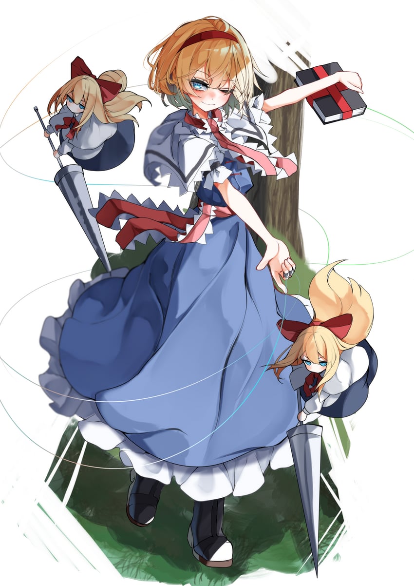 alice margatroid and shanghai doll (touhou) drawn by kararage_tsune