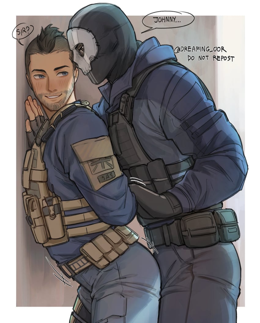 ghost and soap (call of duty and 1 more) drawn by dreaming_oor