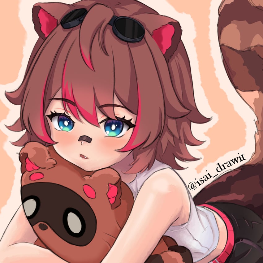 rakkun sutaru and rakkuncito (indie virtual youtuber) drawn by isai_salazar