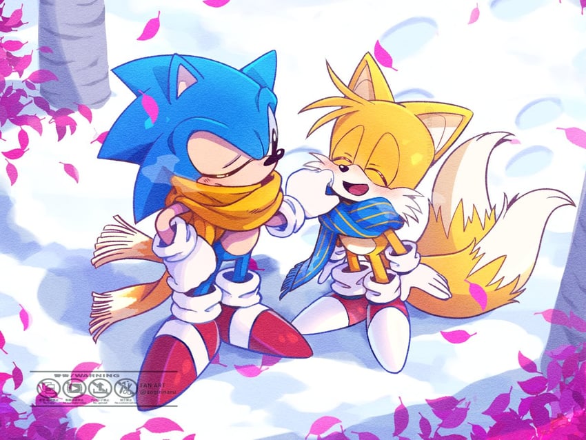 sonic the hedgehog, tails, classic sonic, and classic tails (sonic and 1 more) drawn by misuta710