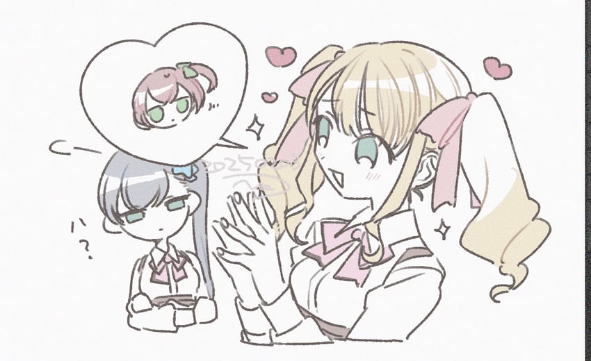 amamiya sophia seren, houjou monica asahi, and narumi clara yuuko (assault lily) drawn by nagi_(namae11x)