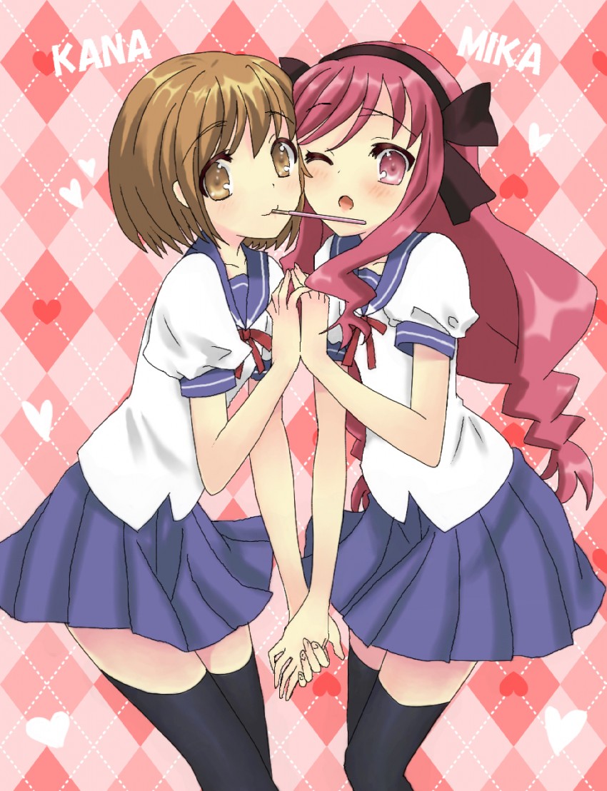 nakamachi kana and kujiin mika (kanamemo) drawn by nakamura_hinato