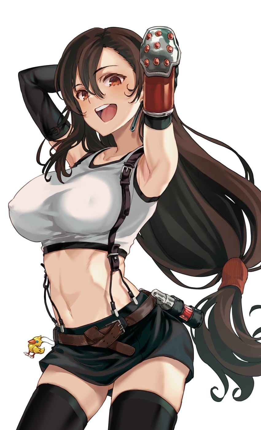 tifa lockhart (final fantasy and 2 more) drawn by boshi_(a-ieba)