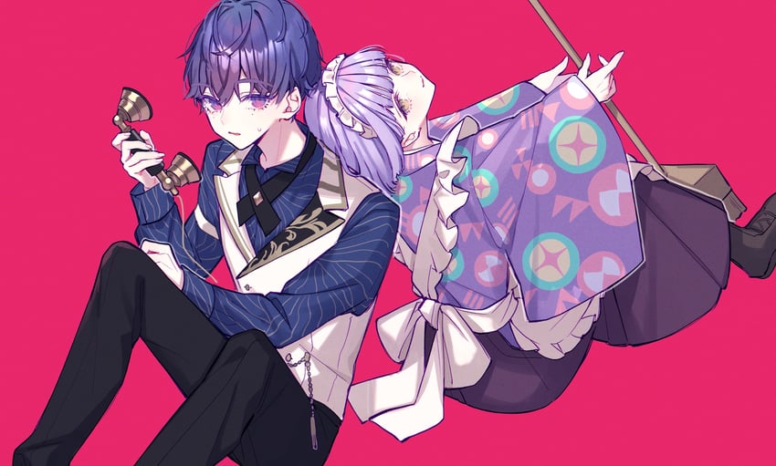 tsukahara neko and yumehisa hachira (tasokare hotel and 1 more) drawn by ametomea