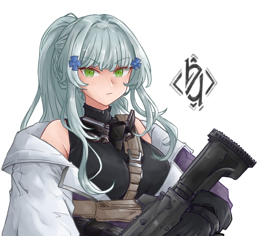 hk416 and klukai (girls' frontline and 1 more) drawn by orakuru_(oracle_art)
