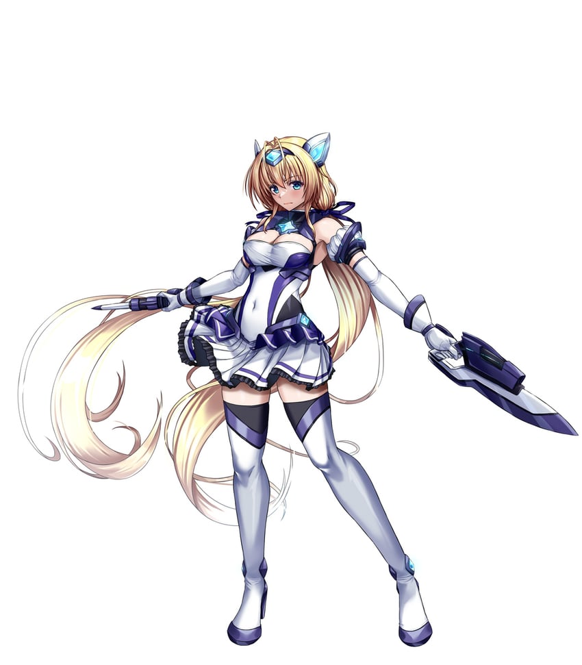 katsuragi souma and exs-tia spica (kouyoku senki exs-tia) drawn by kozu_rokuta