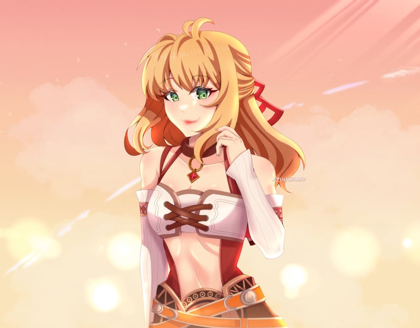 fiora (xenoblade chronicles and 1 more) drawn by azumishard