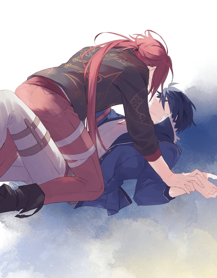 van arkride and aaron wei (eiyuu densetsu and 2 more) drawn by poki_(as9861164216765)