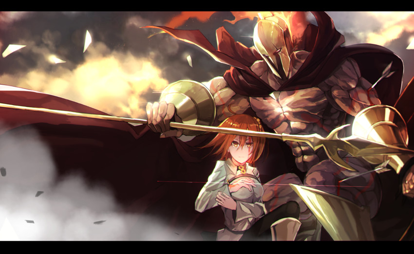 fujimaru ritsuka and leonidas (fate and 1 more) drawn by mono_(jdaj)