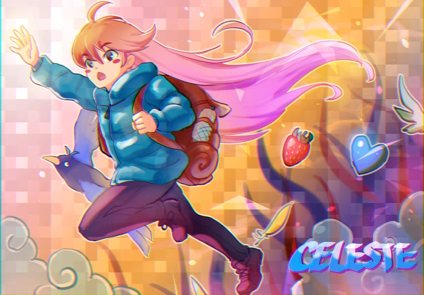madeline (celeste) drawn by fuwamoko_momen_toufu