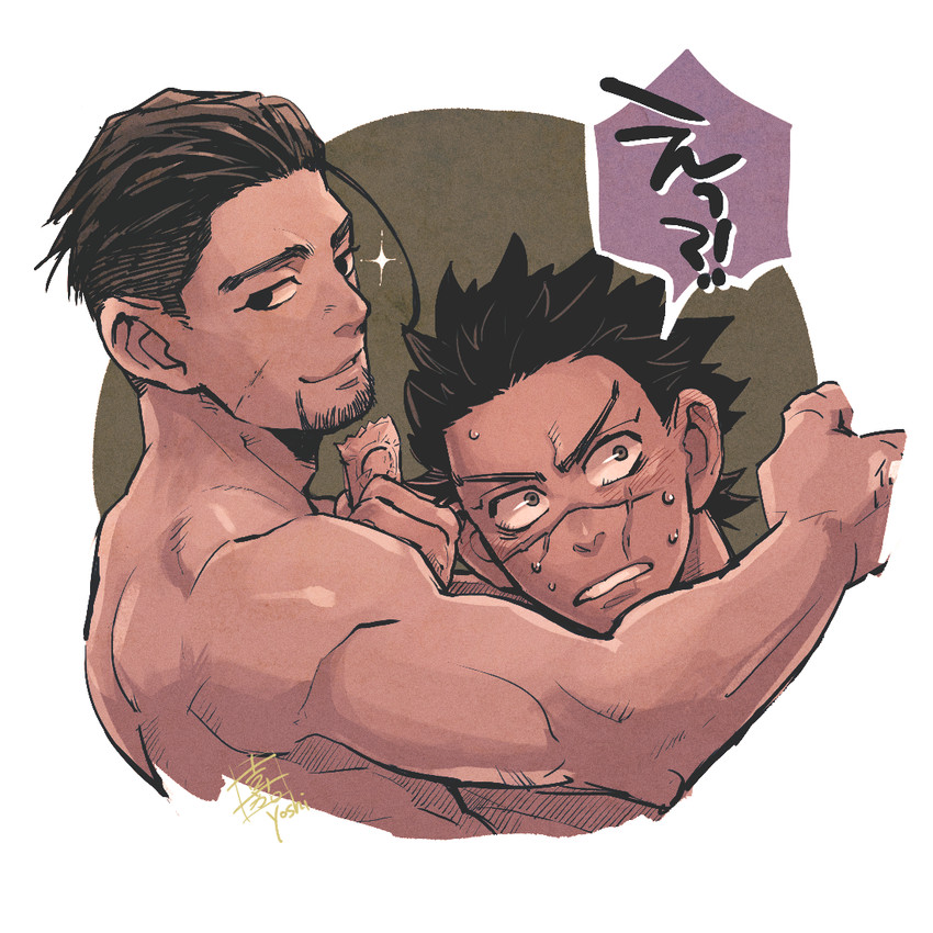 sugimoto saichi and ogata hyakunosuke (golden kamuy) drawn by yoshimi