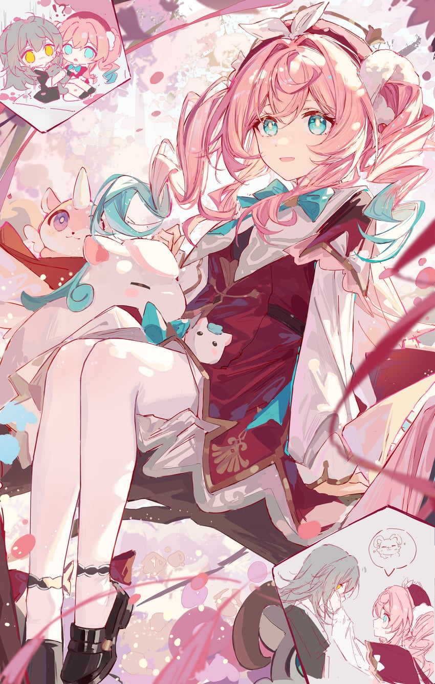 trailblazer, stelle, hyacine, and little ica (honkai and 1 more) drawn by yajuu