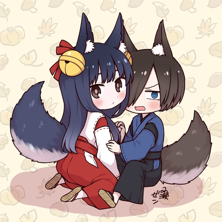 yamada anna and ichikawa kyoutarou (boku no kokoro no yabai yatsu) drawn by zeroasann