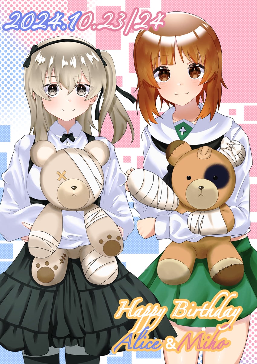nishizumi miho and boko (girls und panzer) drawn by ho_seppen