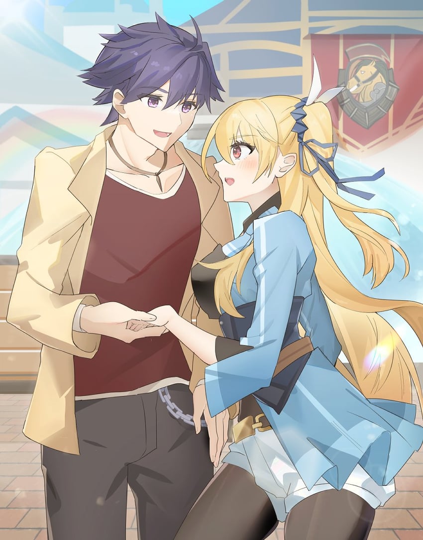rean schwarzer and alisa reinford (eiyuu densetsu and 2 more) drawn by arkchsky
