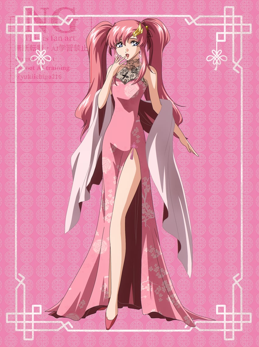 lacus clyne (gundam and 2 more) drawn by yukiichigo216