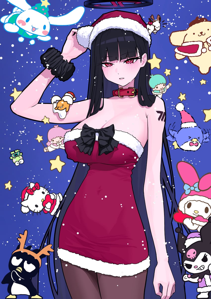 rio, cinnamoroll, hello kitty, my melody, kuromi, and 8 more (blue archive and 6 more) drawn by okokorika