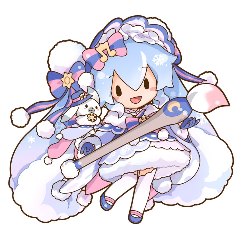 hatsune miku, yuki miku, and rabbit yukine (vocaloid) drawn by sanpati