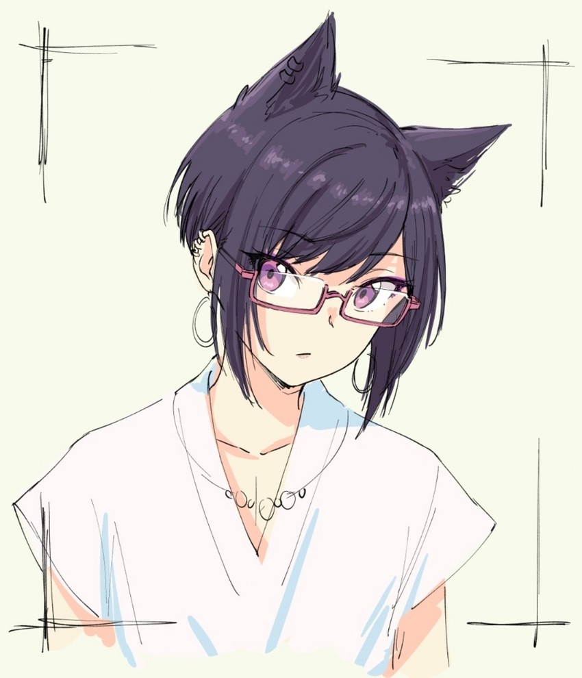 pas' black-haired catperson (original) drawn by pas_(paxiti)