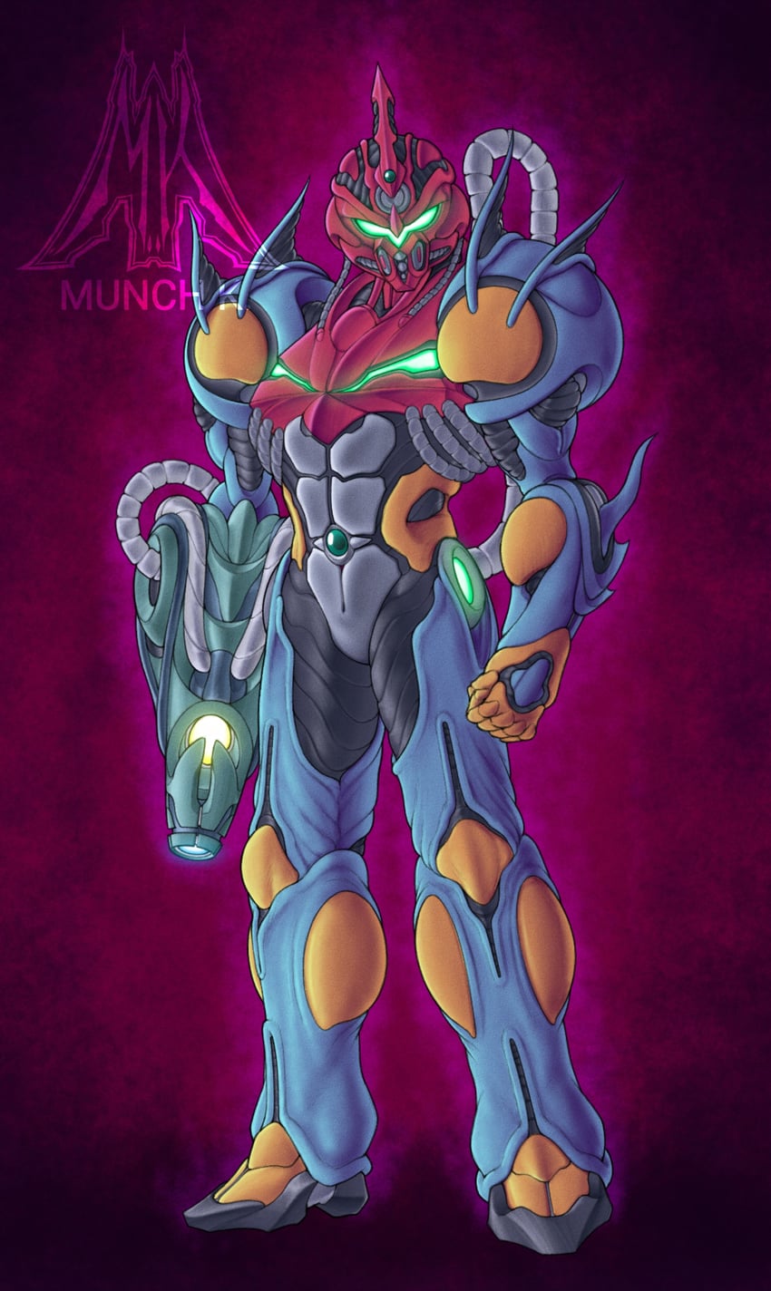 samus aran and guyver i (metroid and 2 more) drawn by munch_k