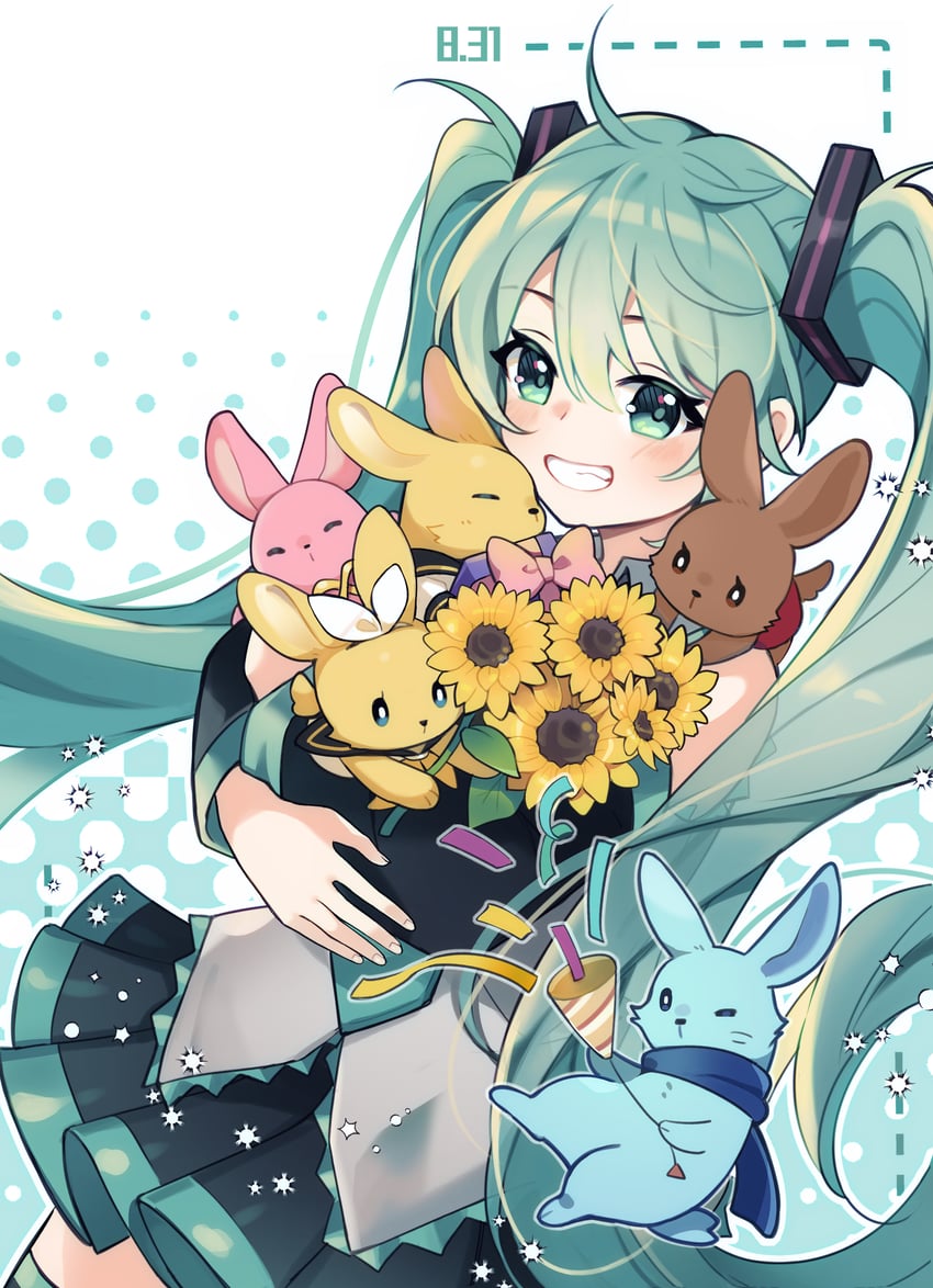 hatsune miku, kagamine rin, kagamine len, megurine luka, kaito, and 1 more (vocaloid) drawn by fenghu_(huli)